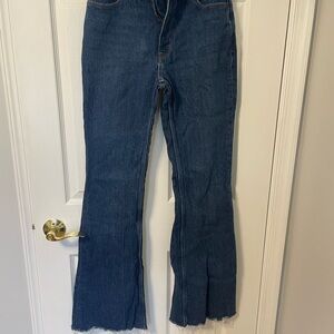 Abercrombie & Fitch Blue Flare Wide Leg Jeans